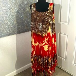 Dress-U-II by Sharon Size 22 Red animal print